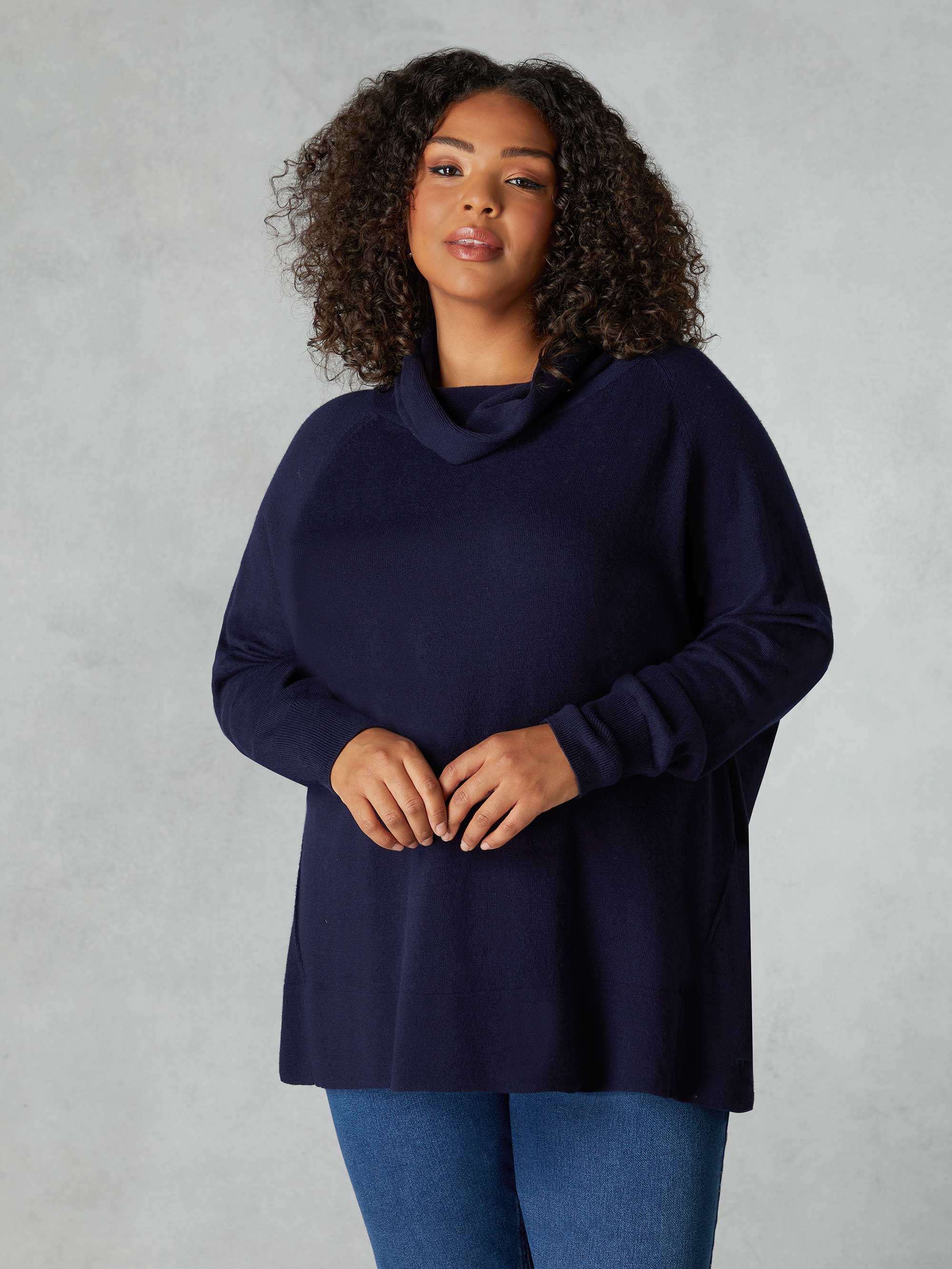 Plus size navy on sale jumper