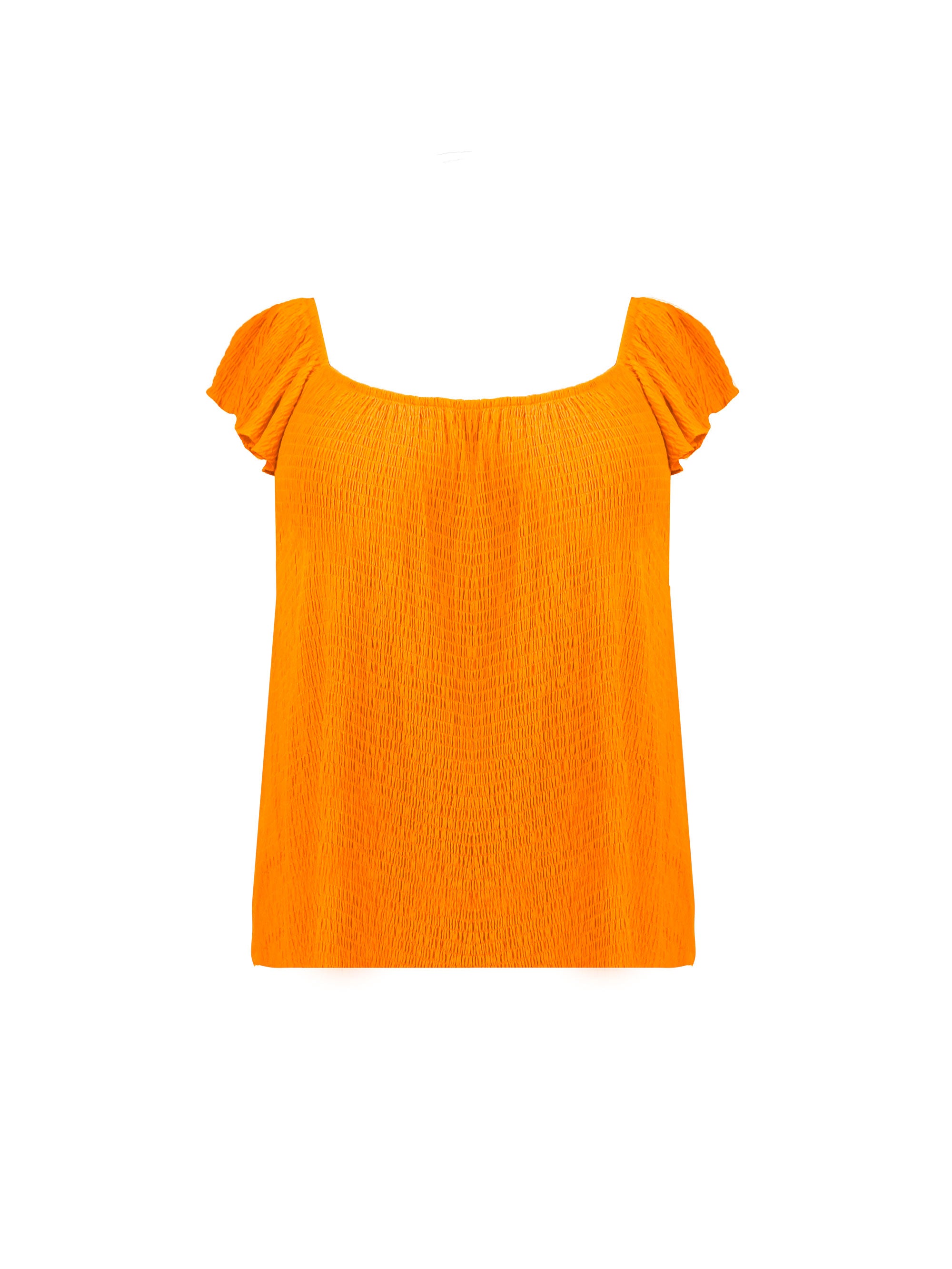Orange Frill Sleeve Sun Top