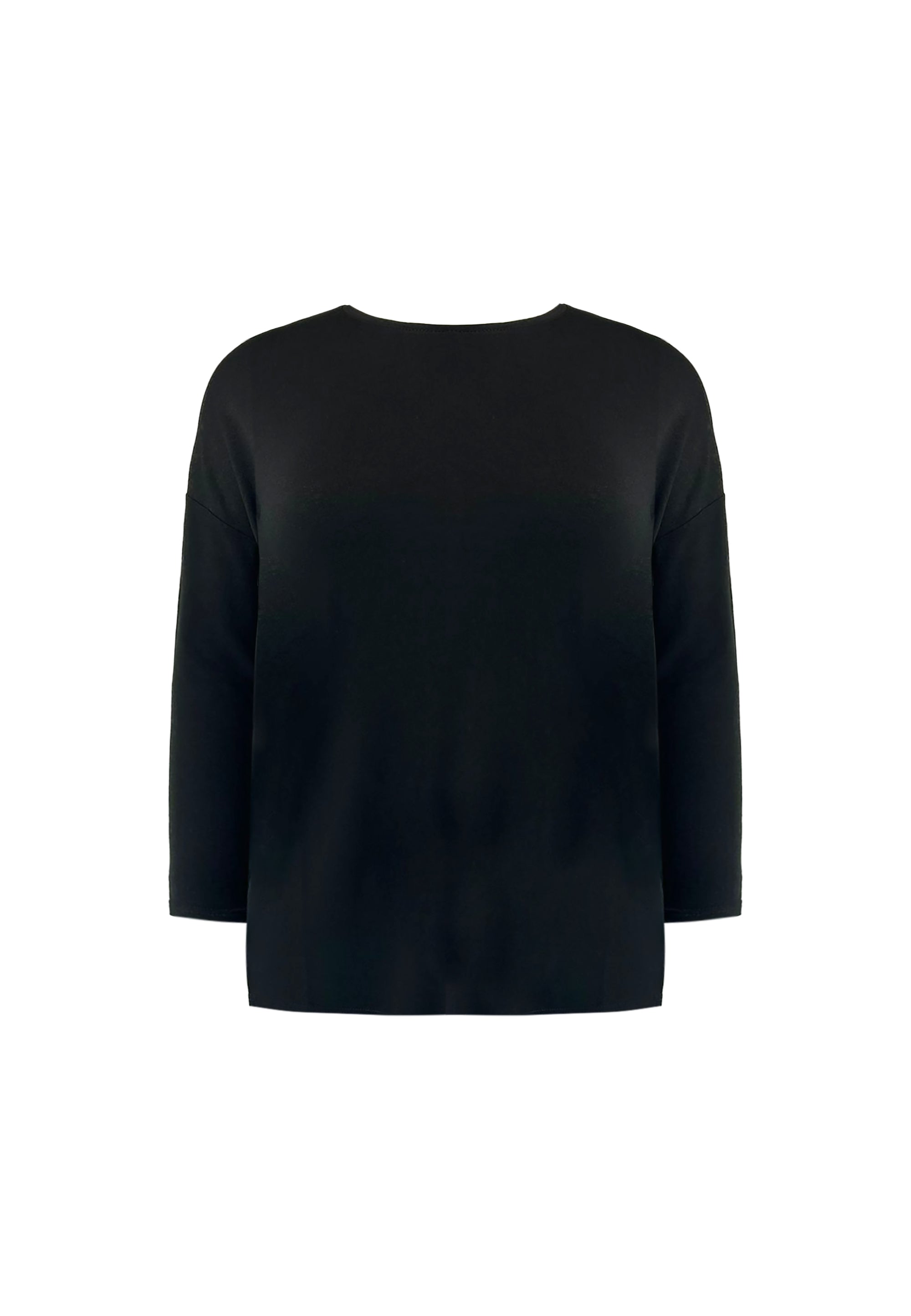 Black Relaxed Jersey Top