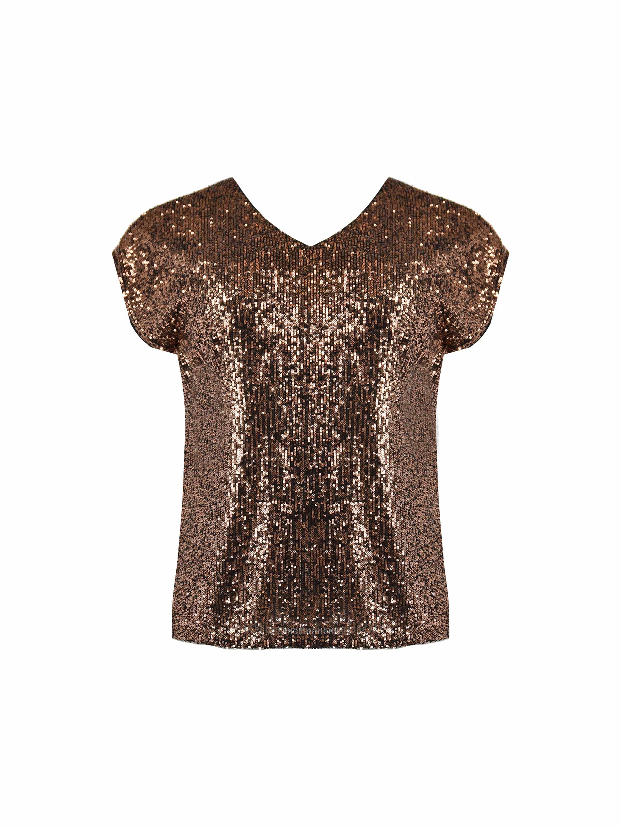 Bronze Sequin T-Shirt