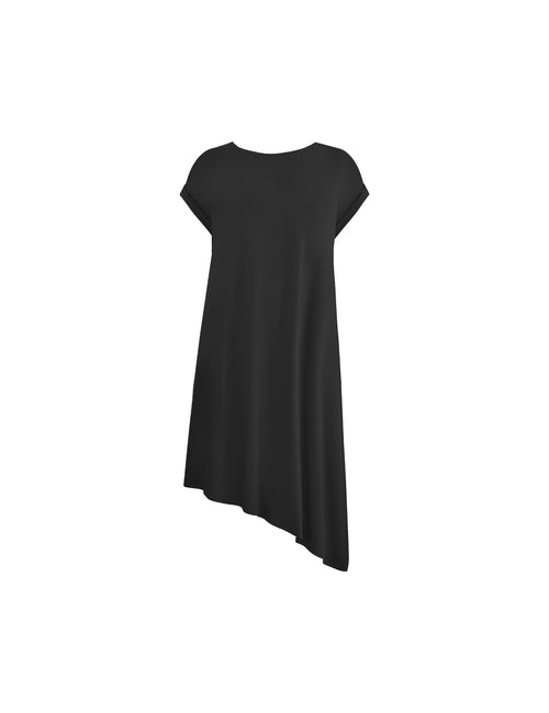 Black Jersey Asymmetric Dress