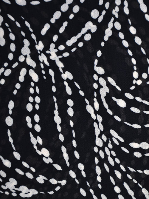 Petite Mono Spot Print Ruffle Maxi Dress