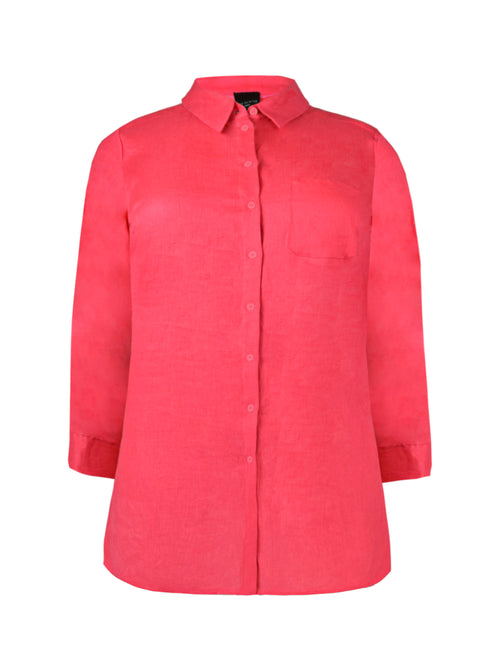 Pink Classic Linen Shirt