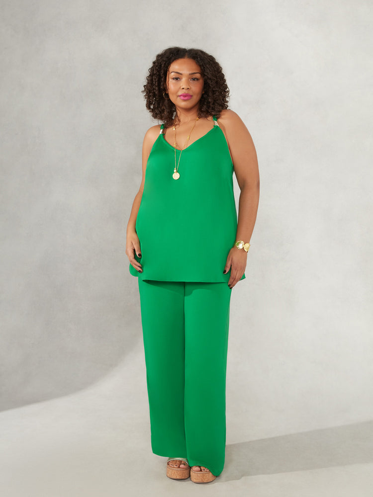 Green Wide Leg Trouser