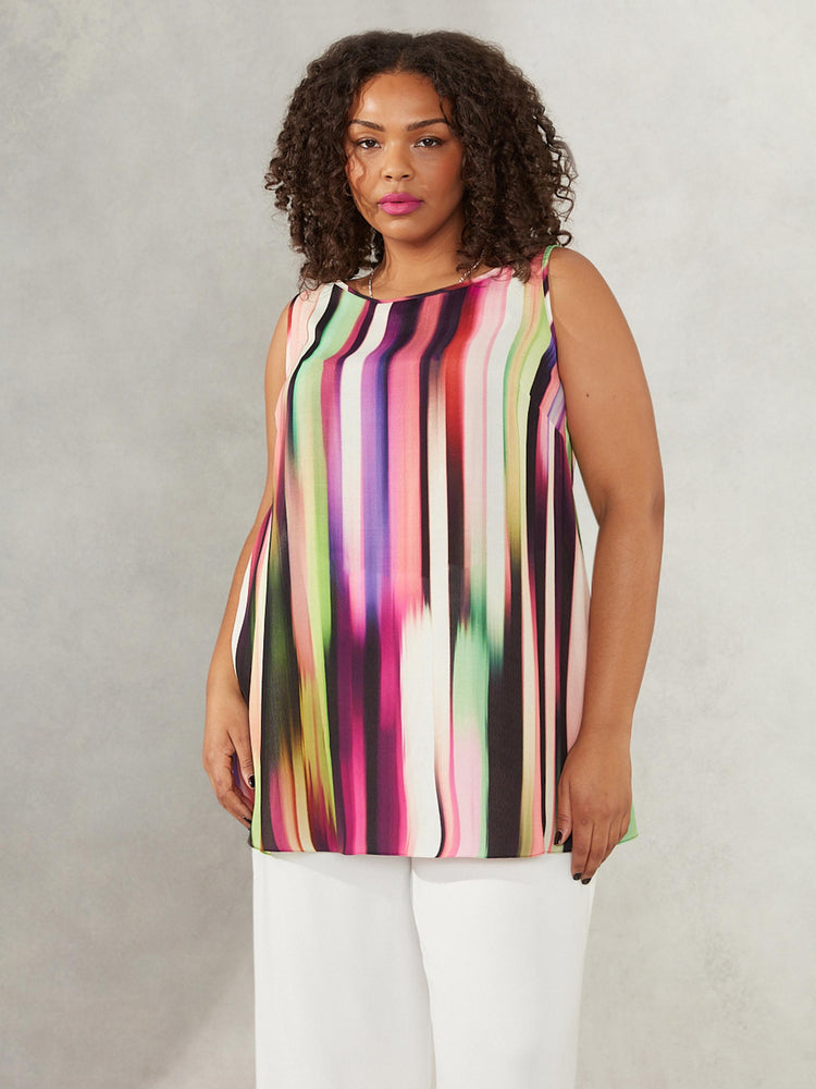 Multi Abstract Print Vest Top