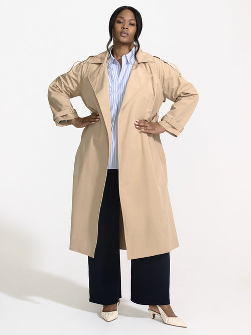 Neutral Classic Trench Coat