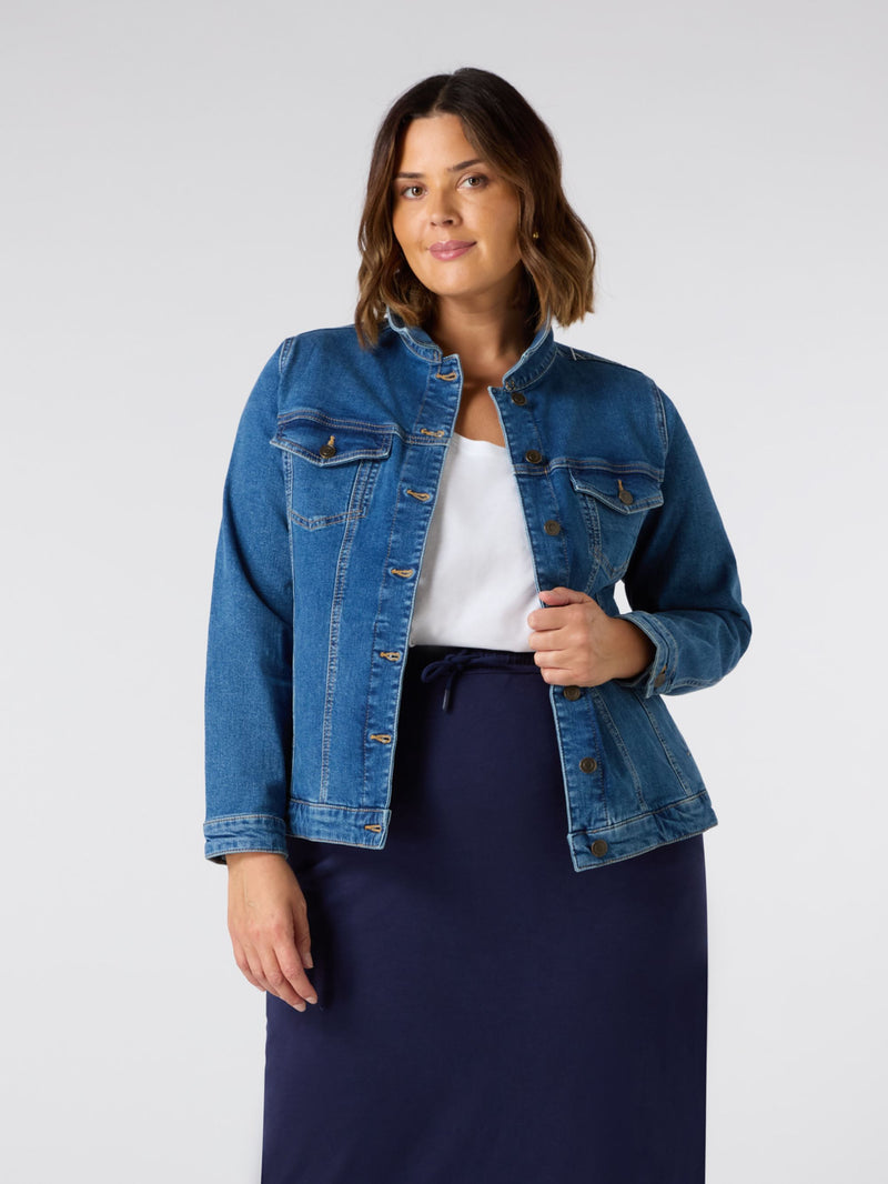 Mid Blue Denim Jacket