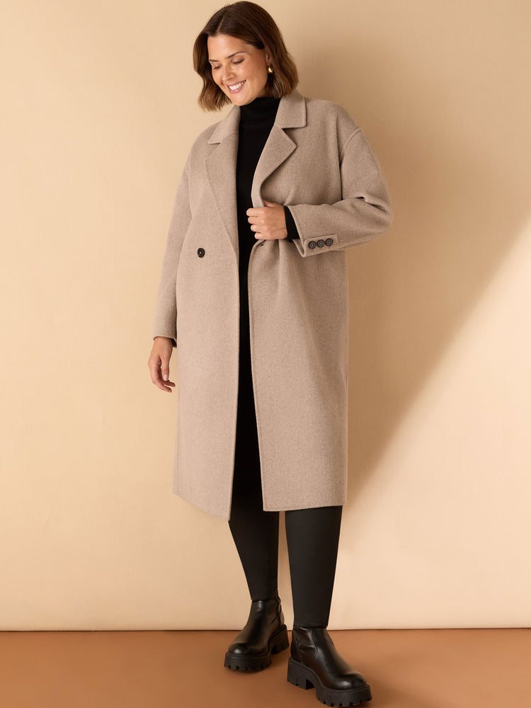 Oatmeal Double Faced Coat