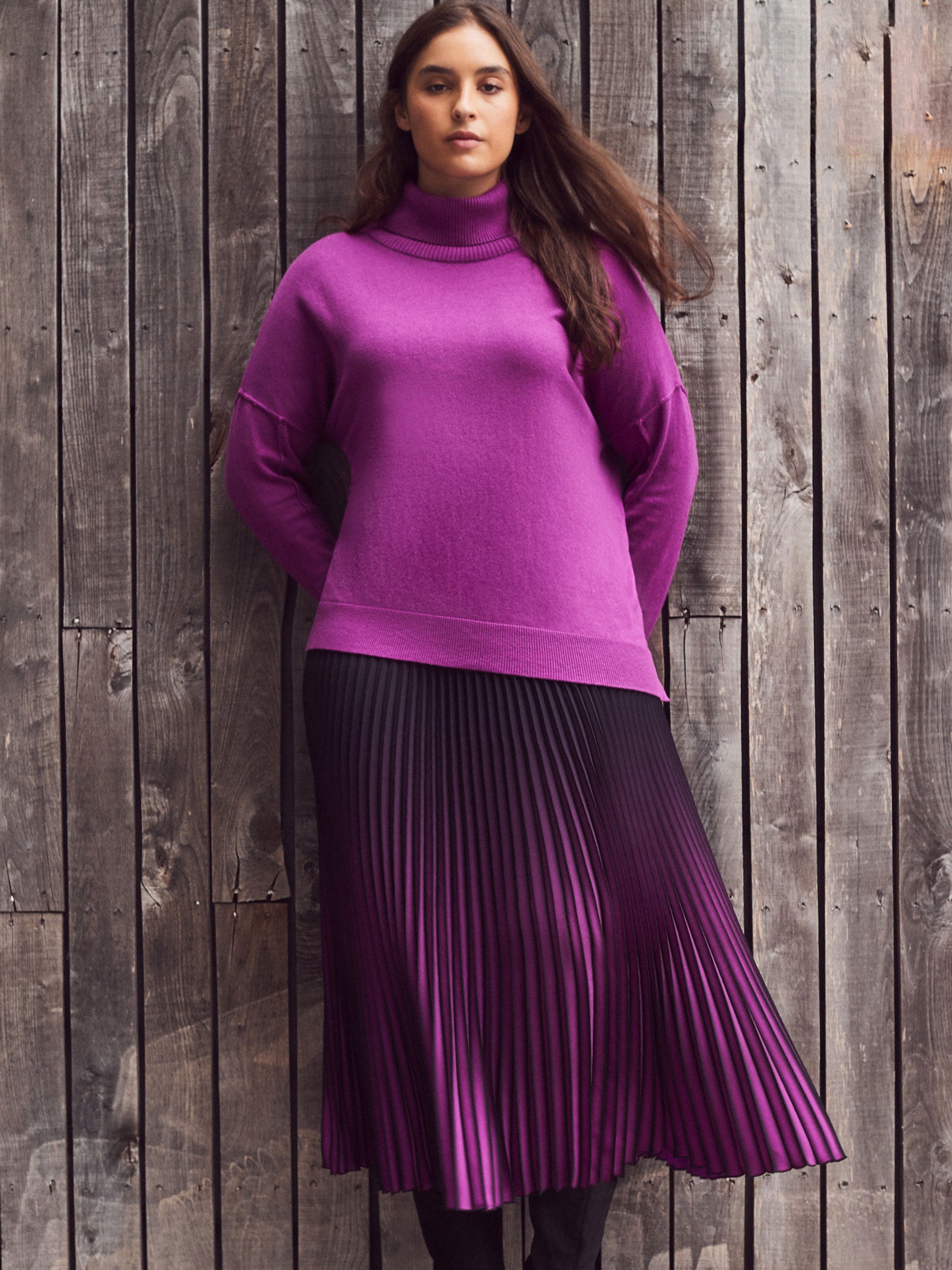 Purple Roll Neck Jumper