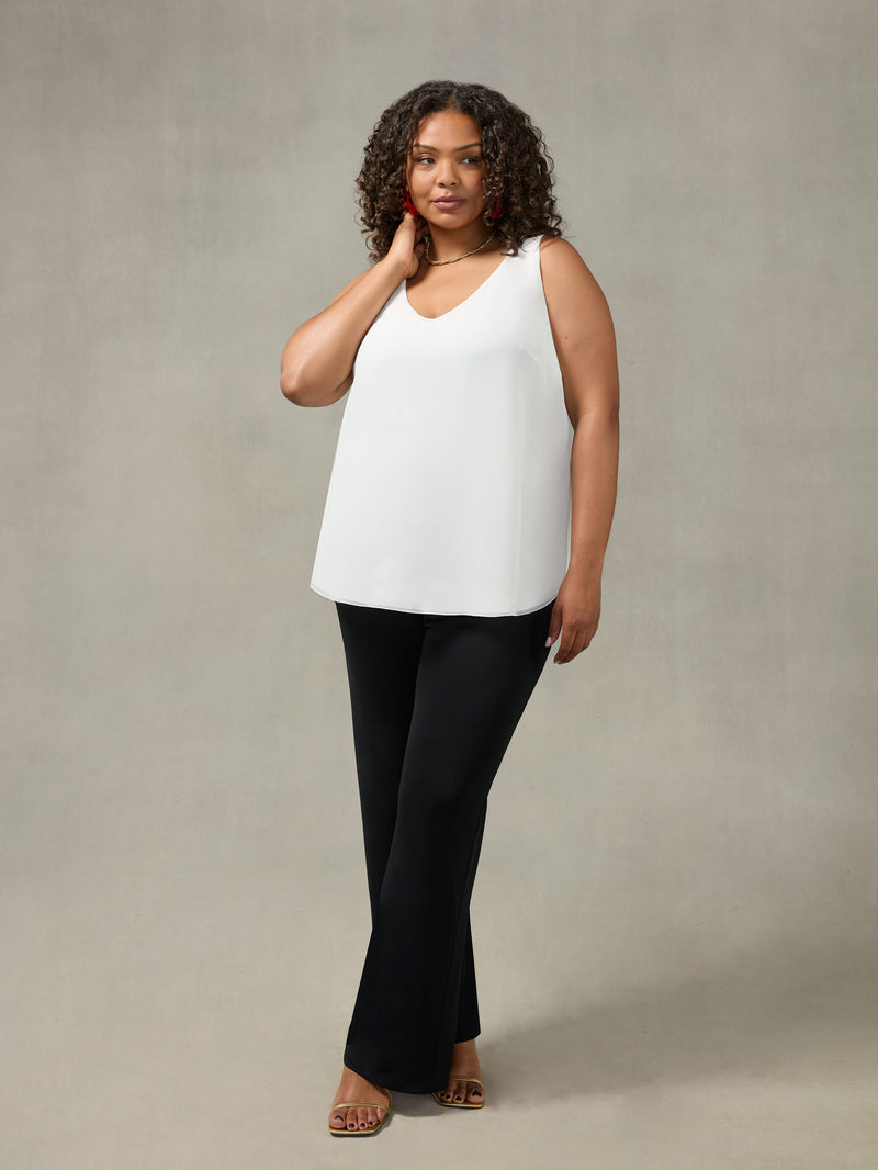 Black Palazzo French Crepe Jersey Trouser