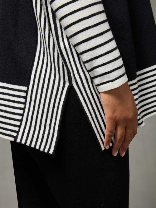 Black & White Stripe Swing Jumper