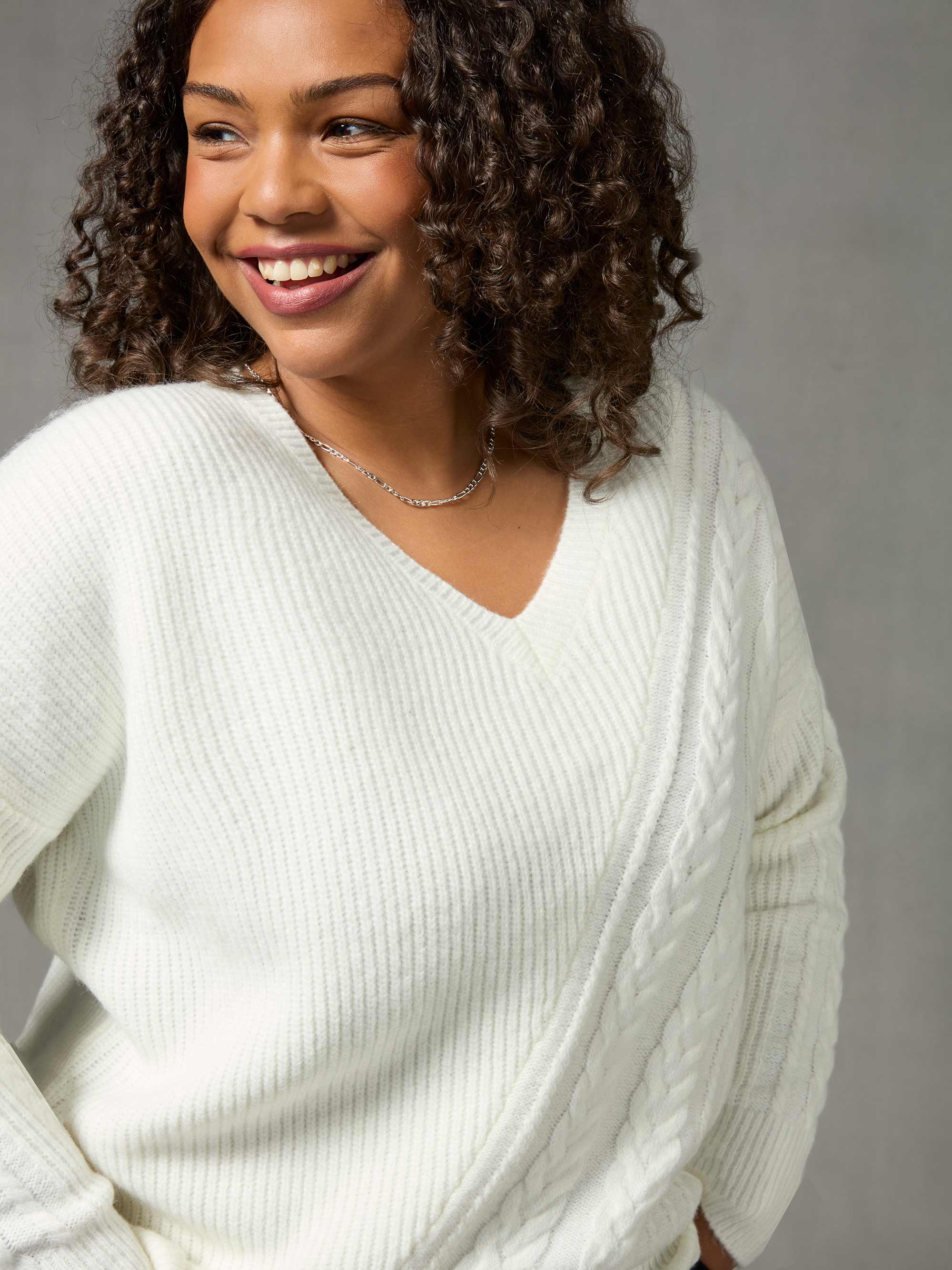 Ivory Cable Detail Jumper