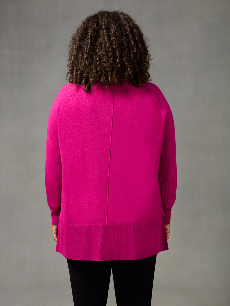 Pink Scoop Neck Jumper