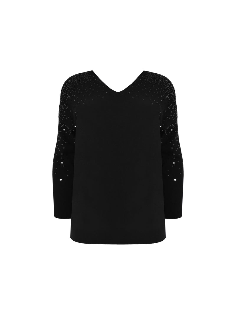 Black Sequin Jumper