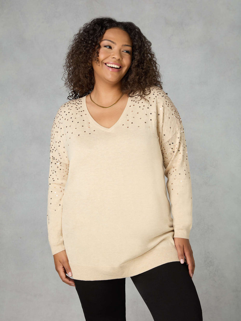 Gold Sequin Jumper