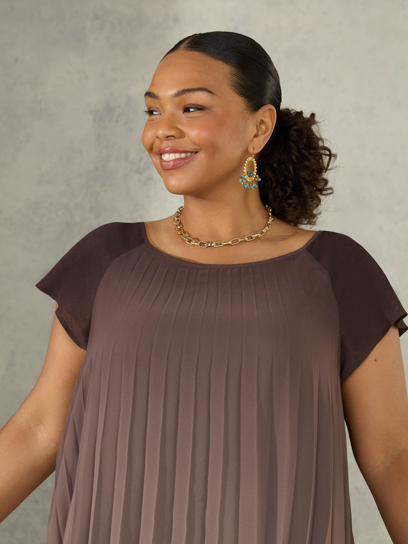 Ombre Pleated Dress