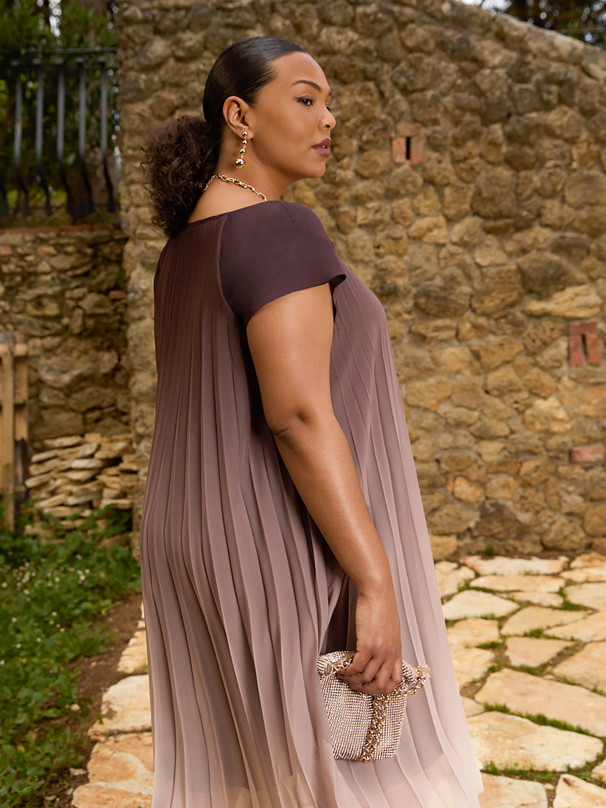 Orbicular Pleats Pleated Dress