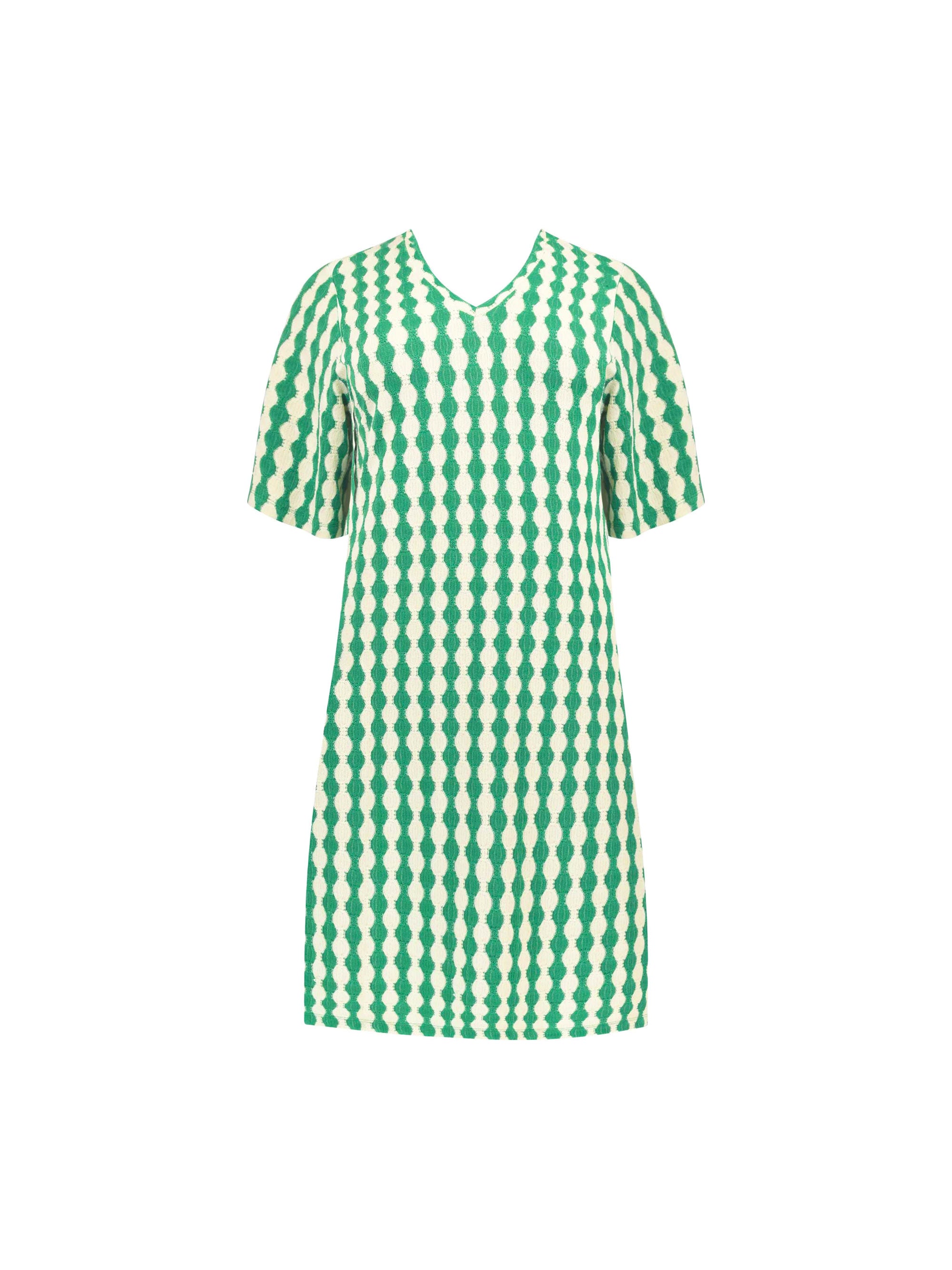 Green & Ivory Crochet Swing Dress