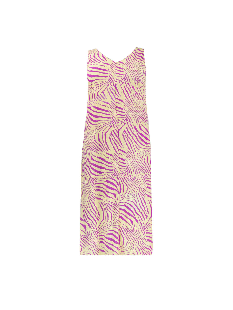 Lilac Zebra Print Swing Maxi Dress