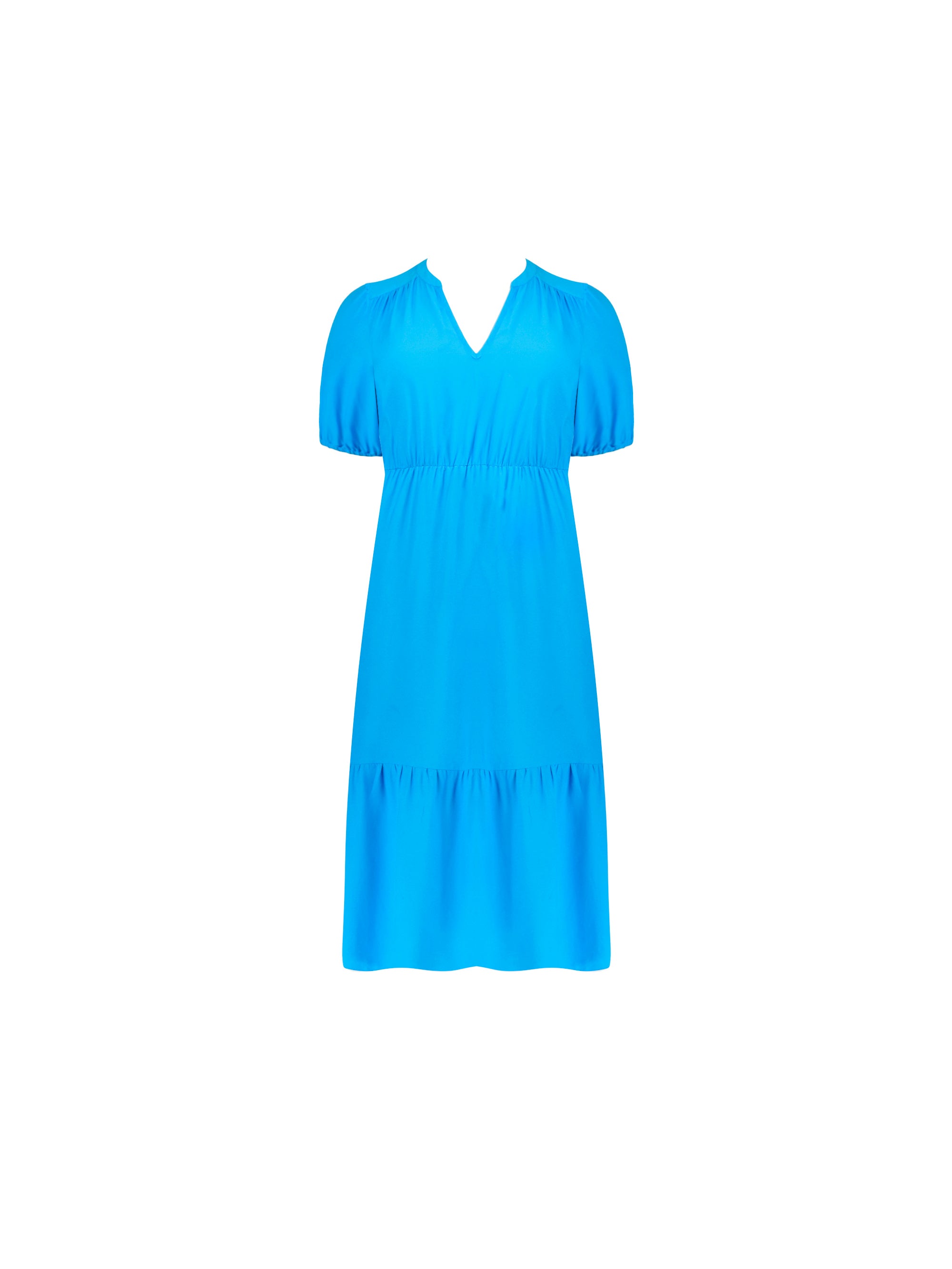 Blue Tiered Midi Dress