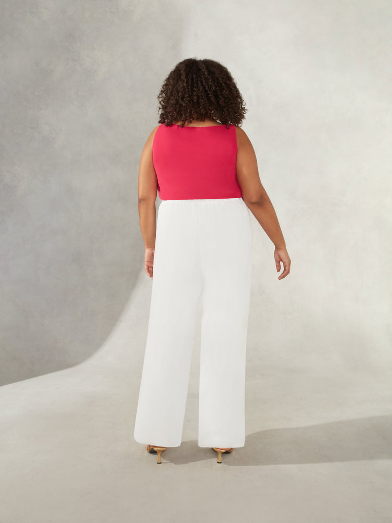 Ivory Chiffon Lined Trouser