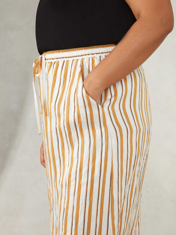 Tan Stripe Maxi Skirt