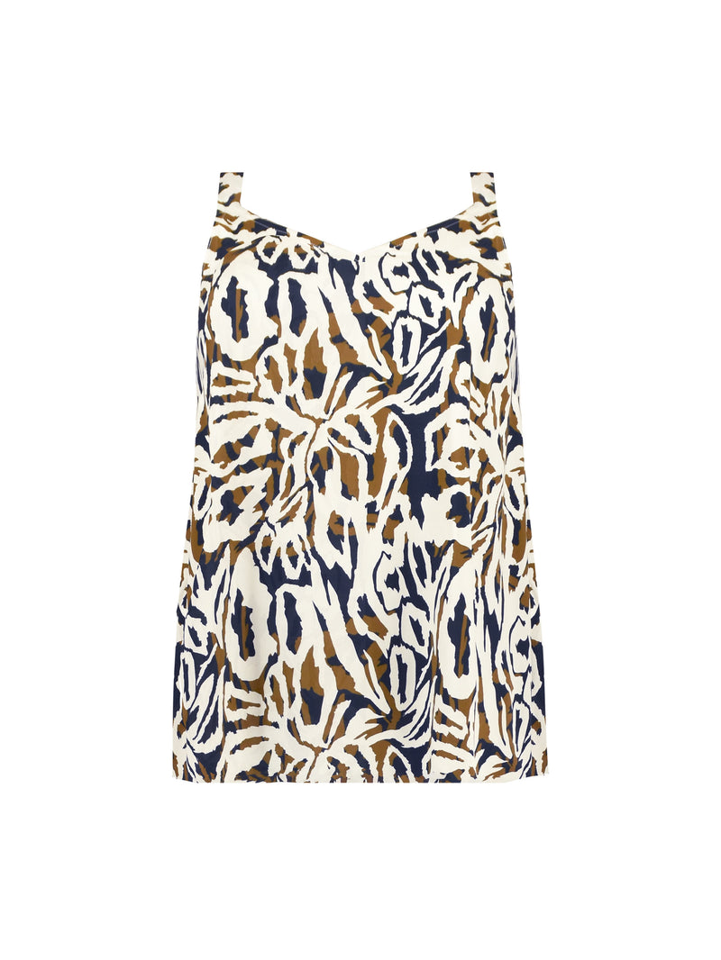 Brown Animal Print Cami Top