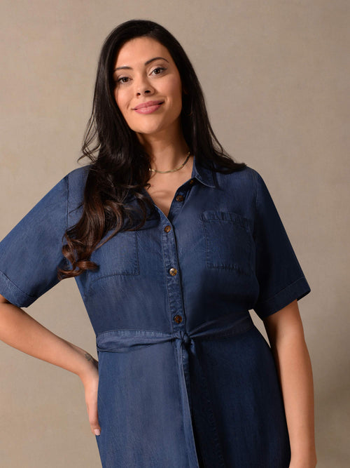 Denim Shirt Dress