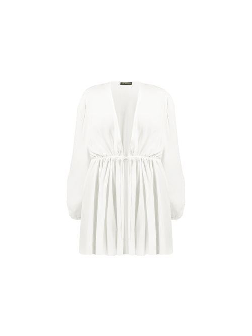 Ivory Short Drawstring Kimono