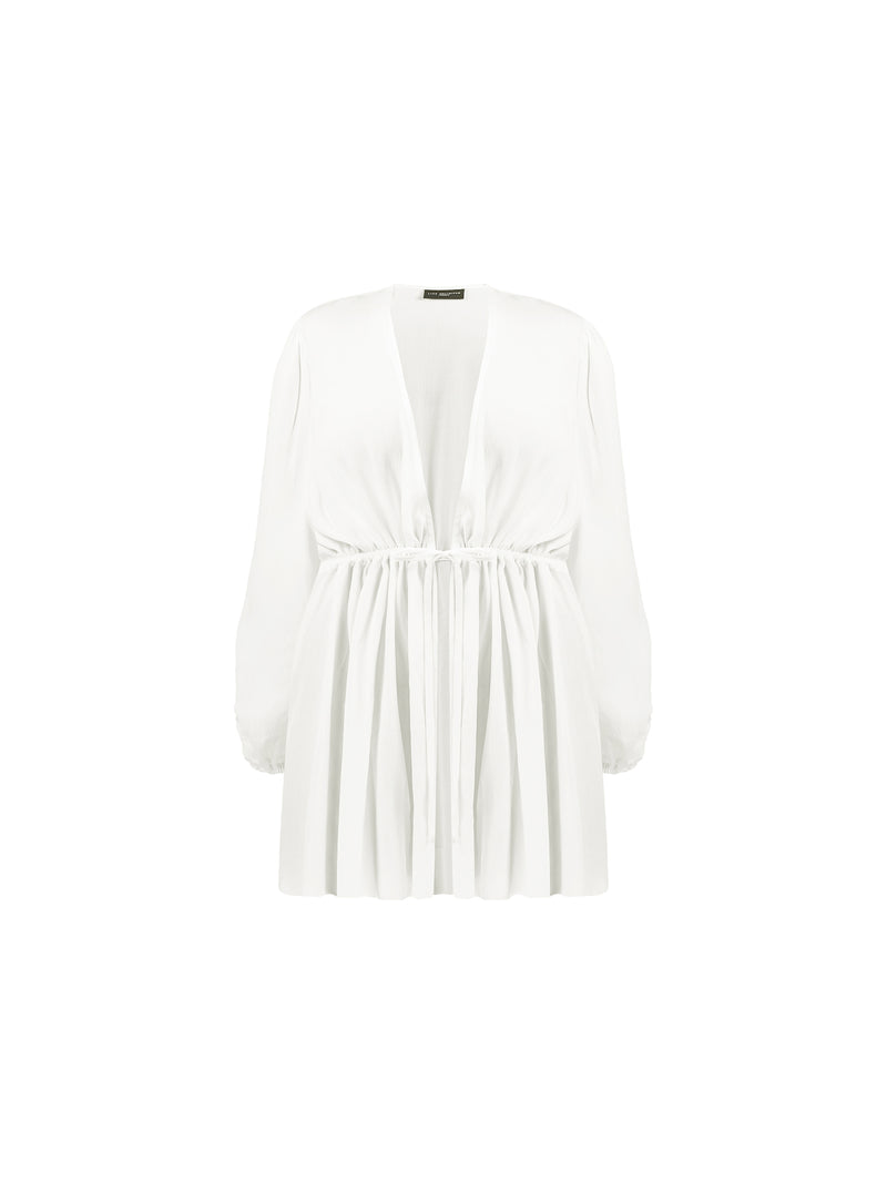 Ivory Short Drawstring Kimono