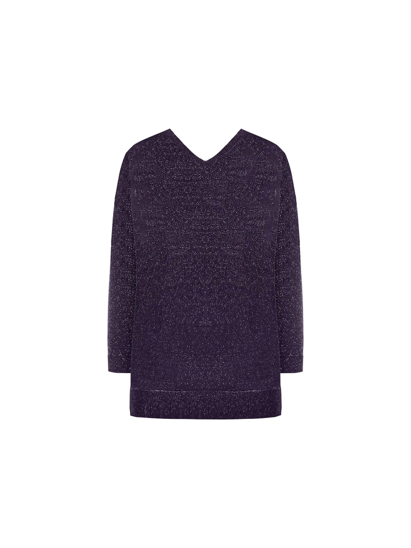 Purple Fine Knit Sparkle Jumper