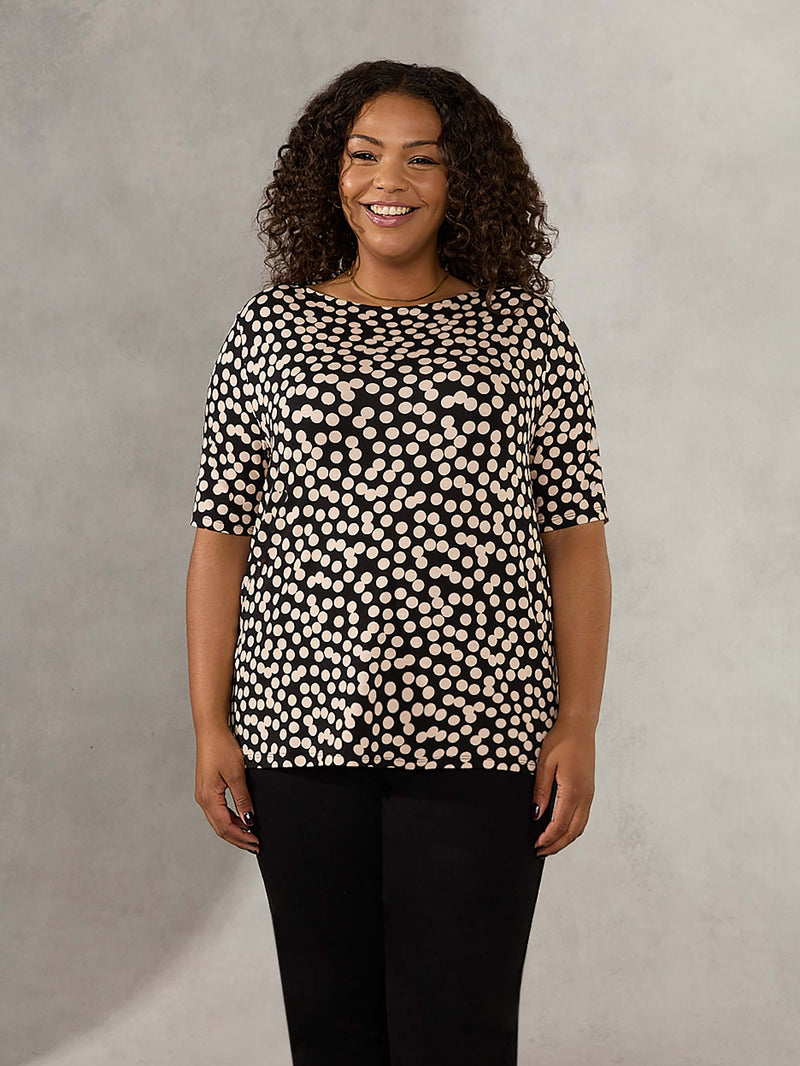 Black & Stone Slash Neck Jersey T-Shirt