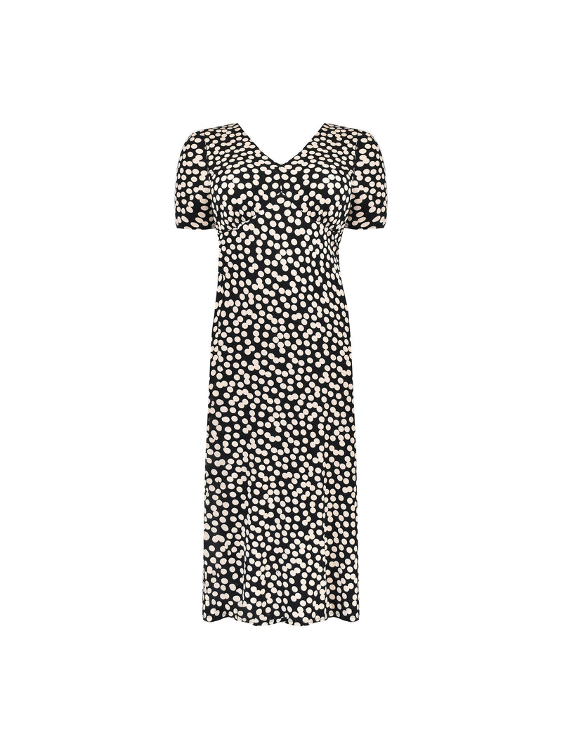 Black & Stone Spot Empire Line Maxi Dress