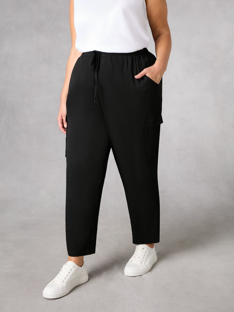 Black Cargo Trousers
