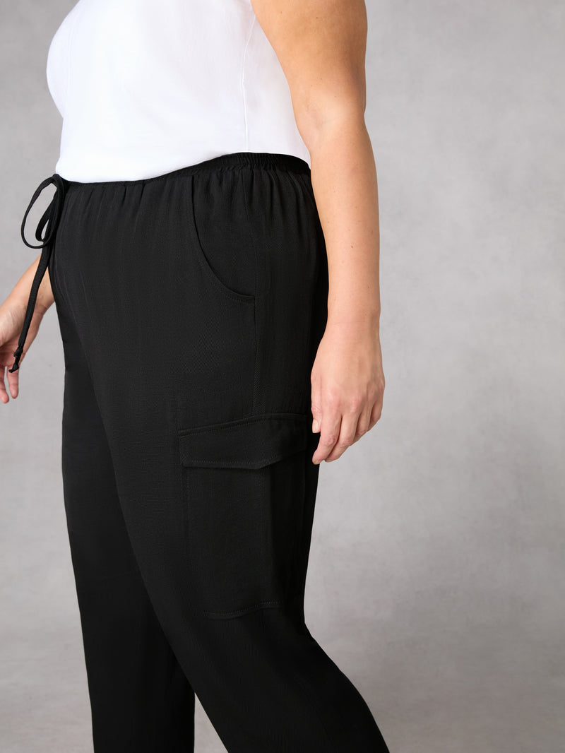 Black Cargo Trousers