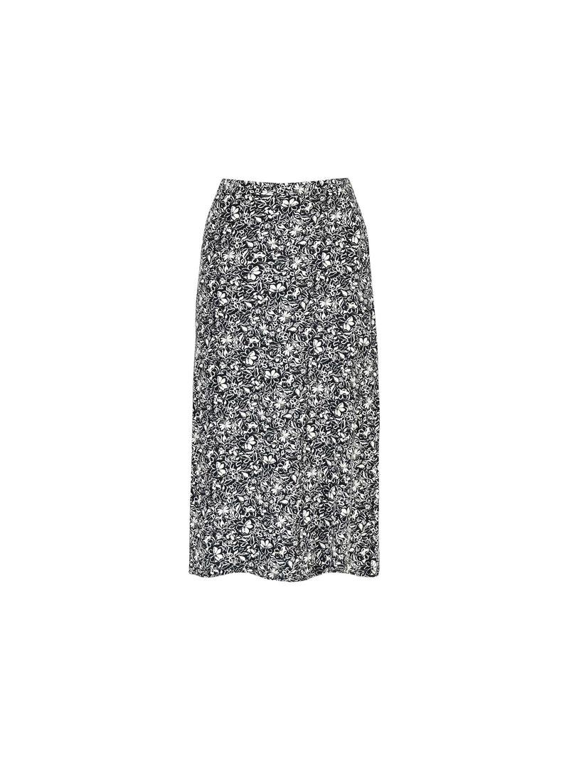 Mono Floral Jersey Skirt