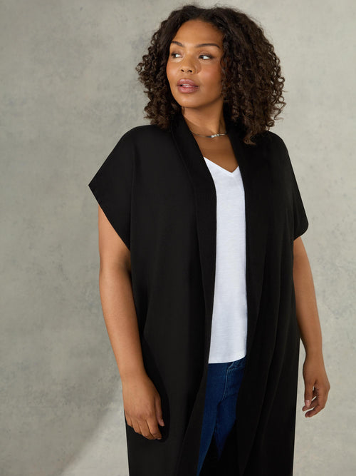Black Longline Cardigan
