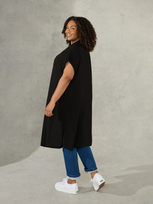 Black Longline Cardigan