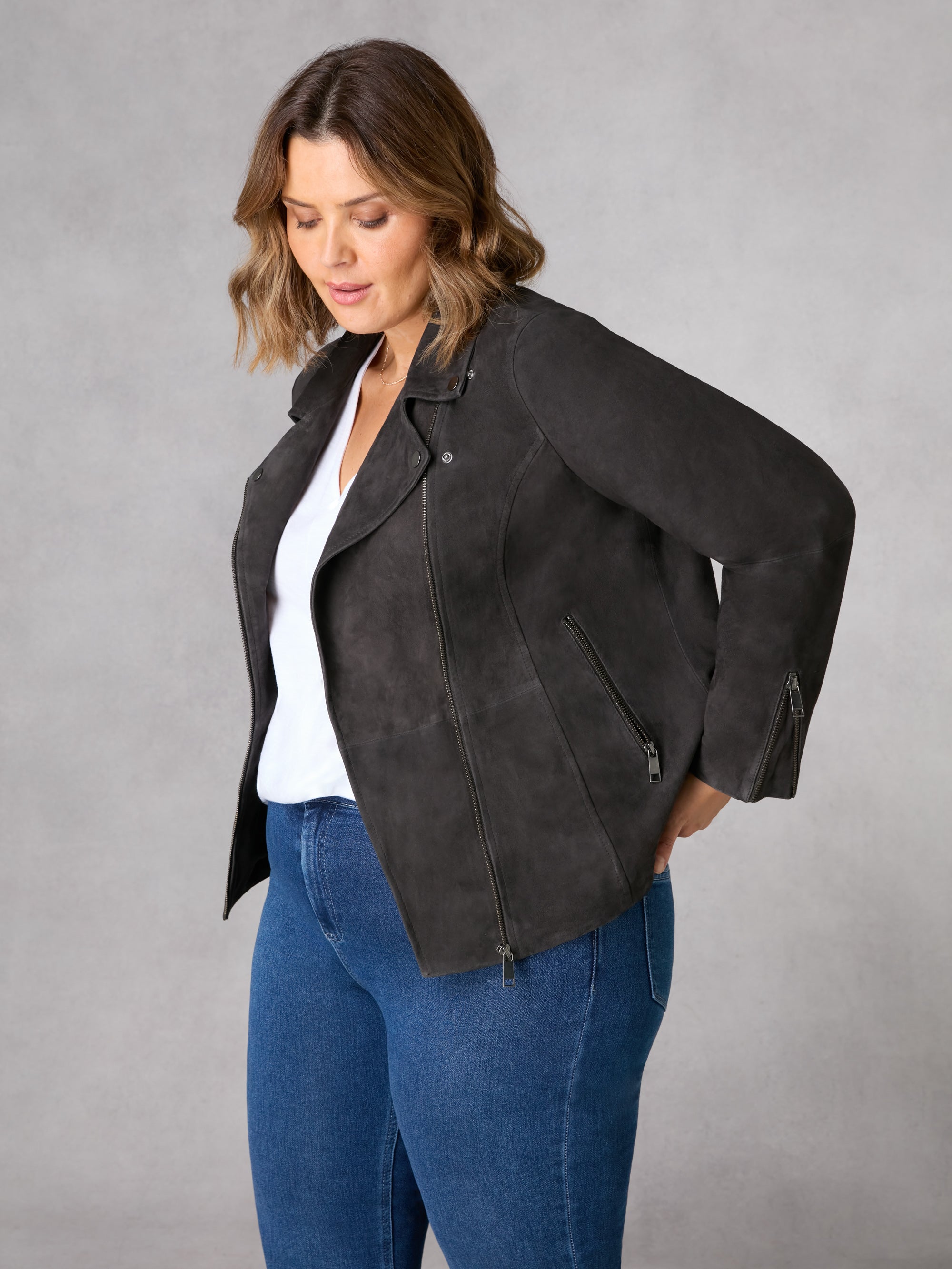 Charcoal Suede Jacket