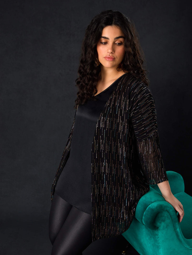 Black Rainbow Metallic Jacket