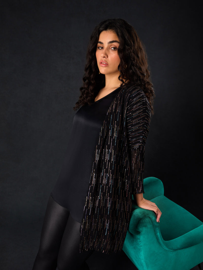 Black Rainbow Metallic Jacket