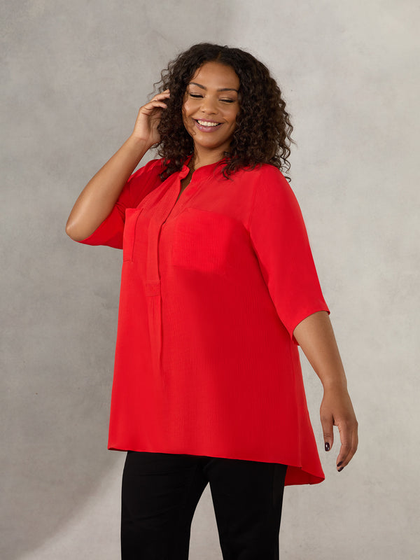 Red Highlow Blouse