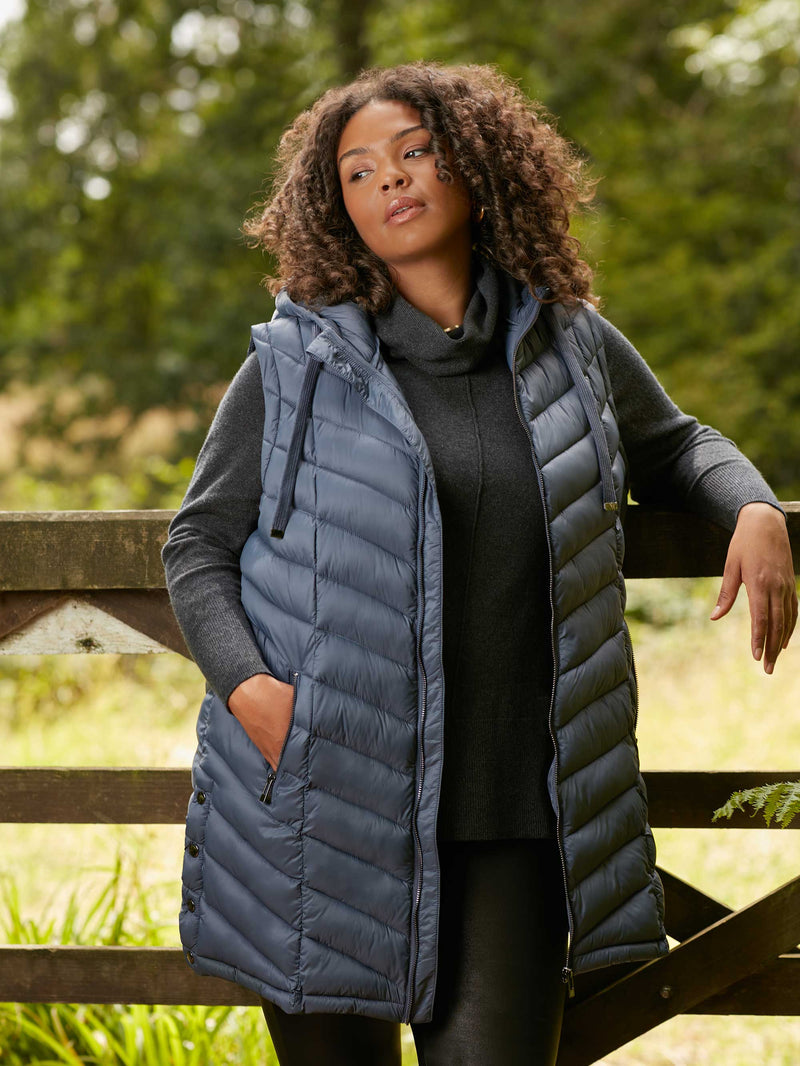 Grey Popper Gilet