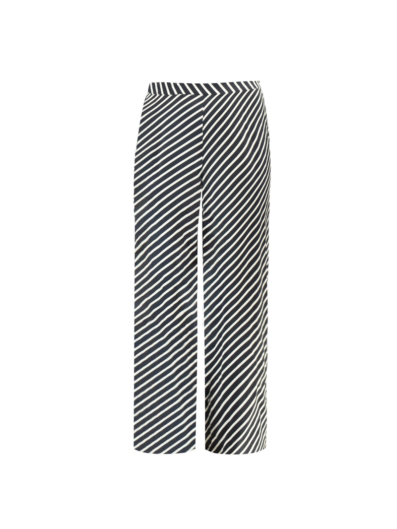 Black Stripe Wide Leg Trouser