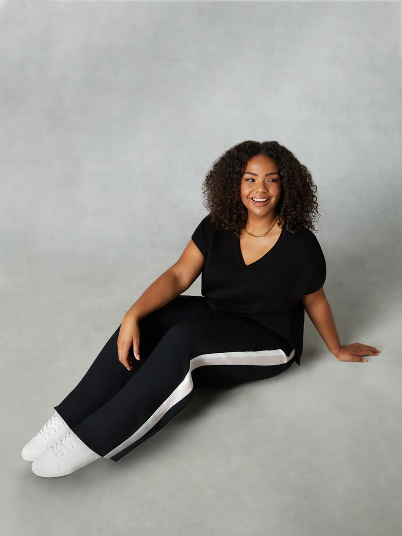 Black Side Stripe Trousers