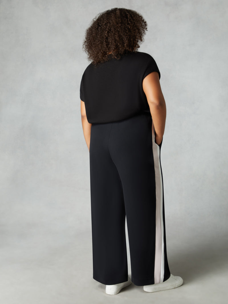Black Side Stripe Trousers