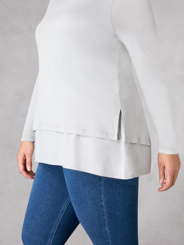 Grey Double Layer Top