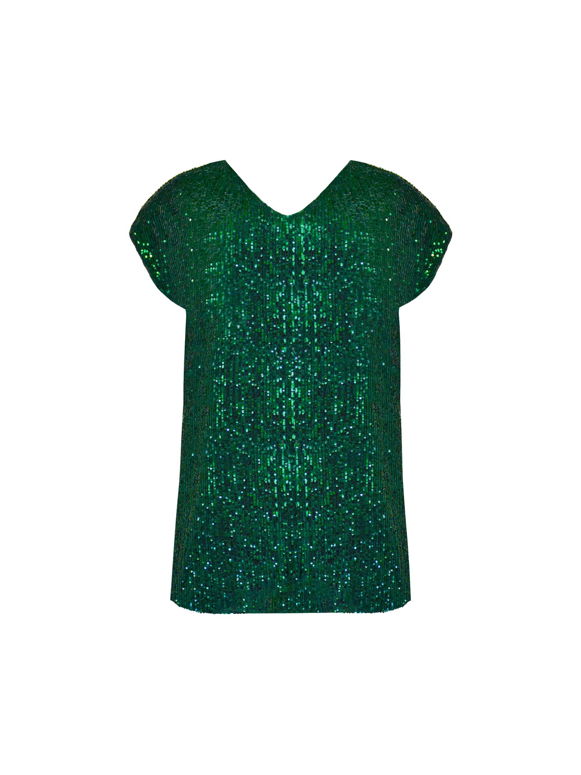 Green Sequin Longline Tunic