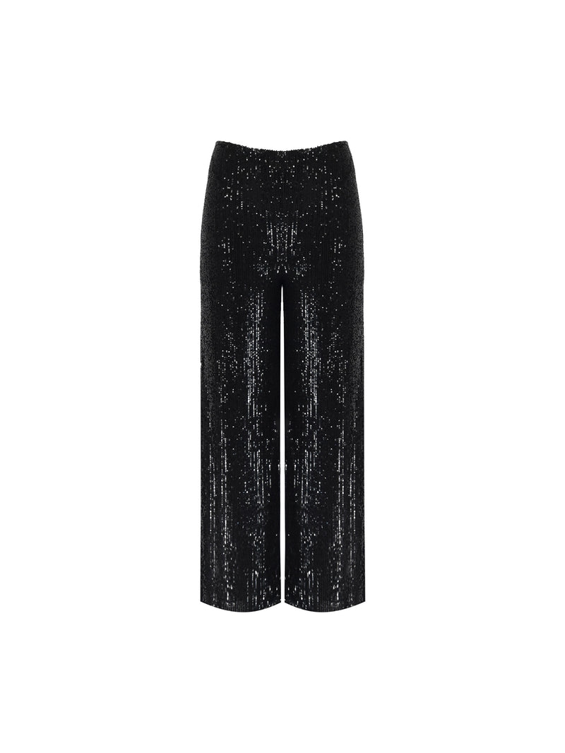 Black Sequin Trousers