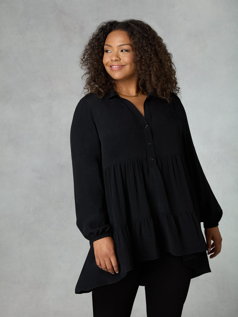 Black Tiered Tunic